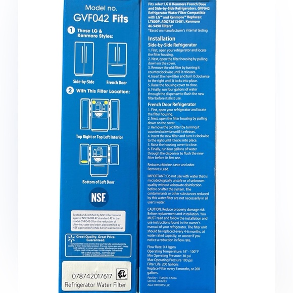 GREAT VALUE REFRIGERATOR FILTER BUNDLE - Picture 6 of 10